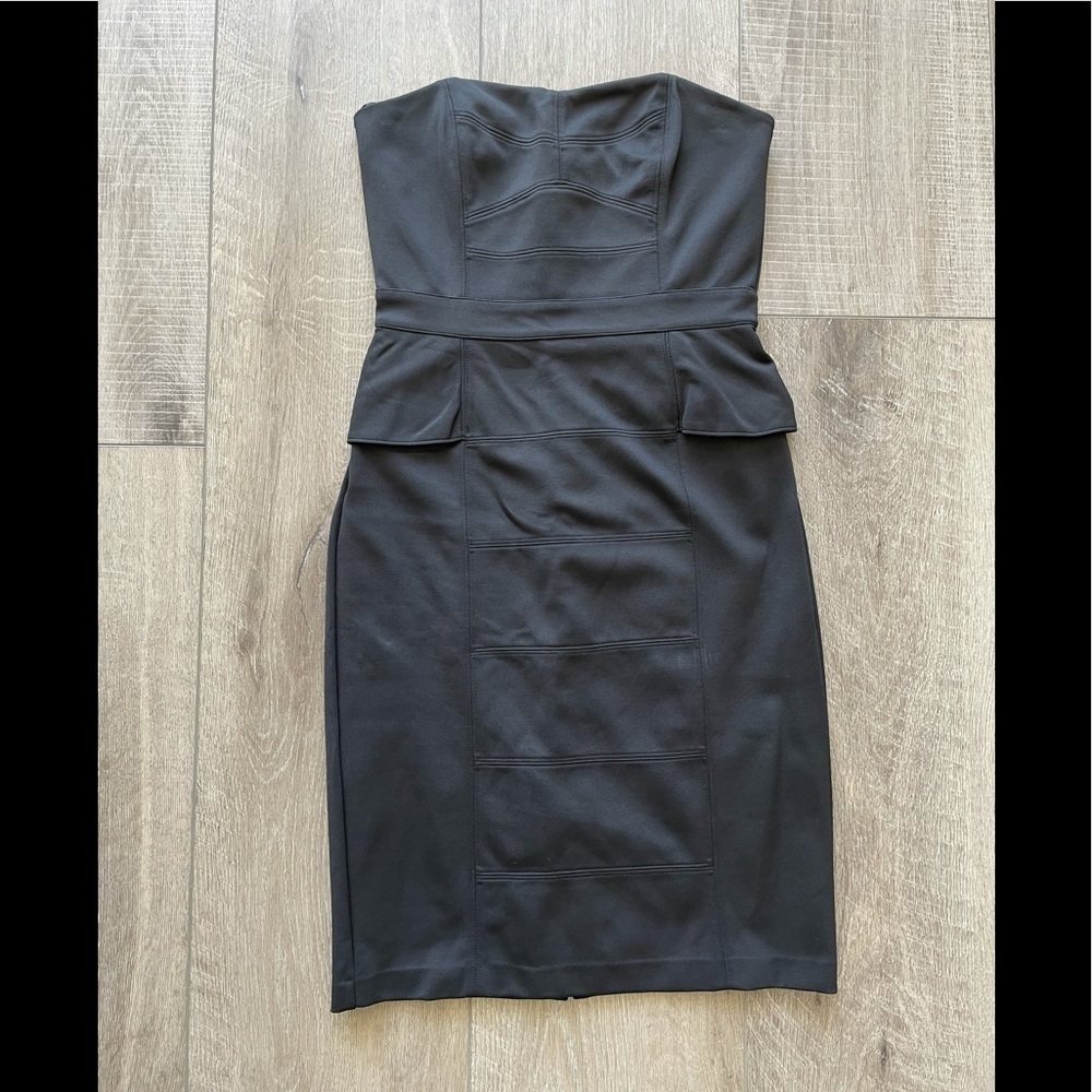 White House Black Market Strapless Peplum Dress